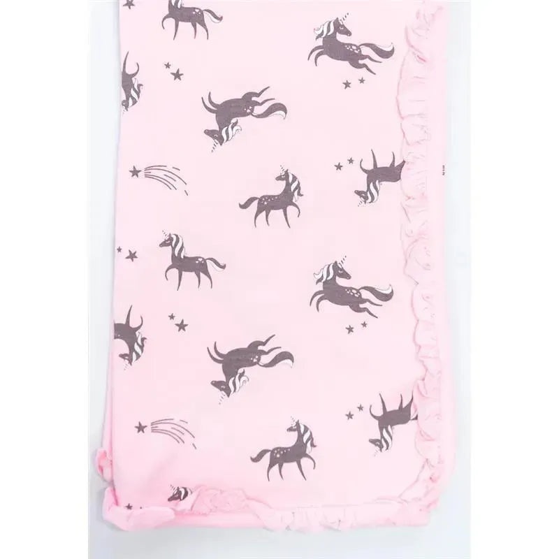 Kushies Pink Unicorn Baby Blanket