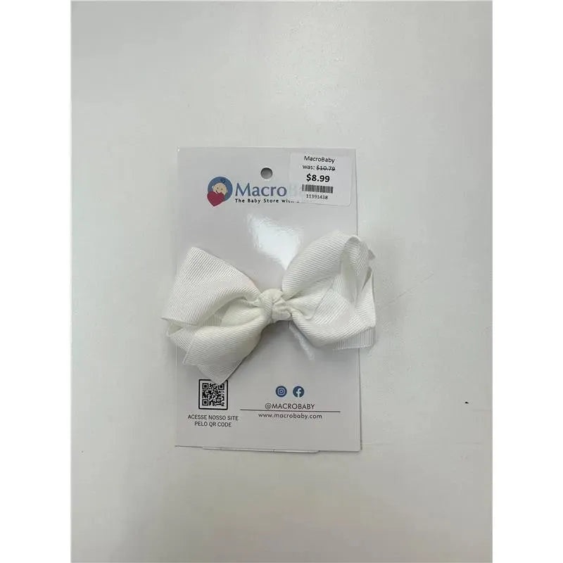 MacroBaby – Hair Bow Medium, White