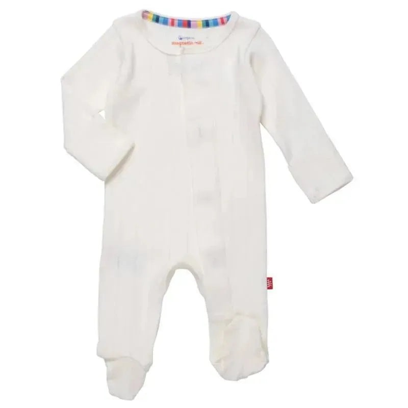 Magnetic Me – Love Lines Tofu Pointelle Baby Footie