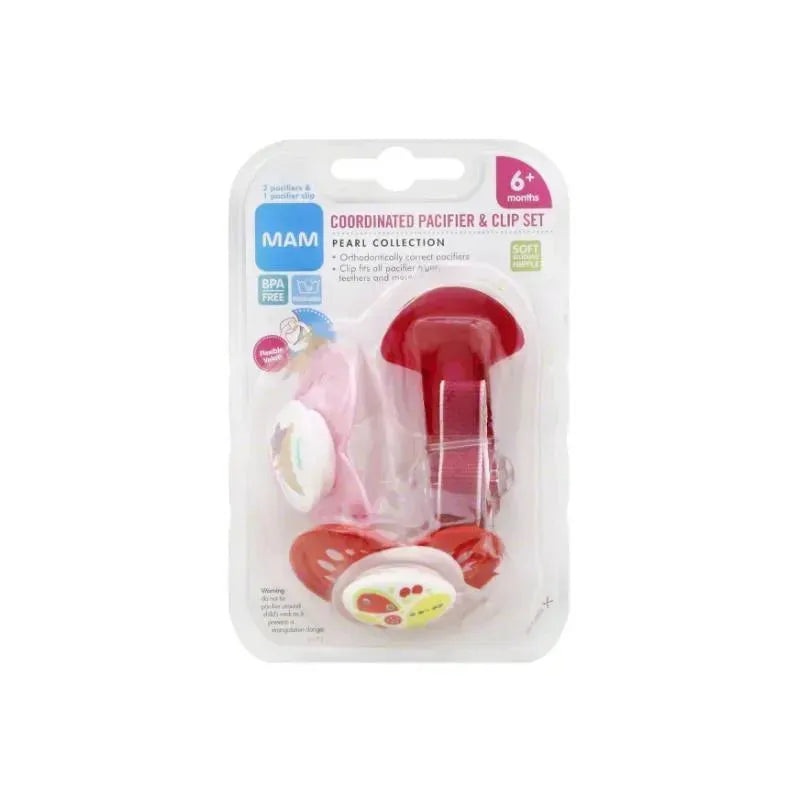 Mam Pacifiers & Pacifier Clip Set Assorted,Different Designs