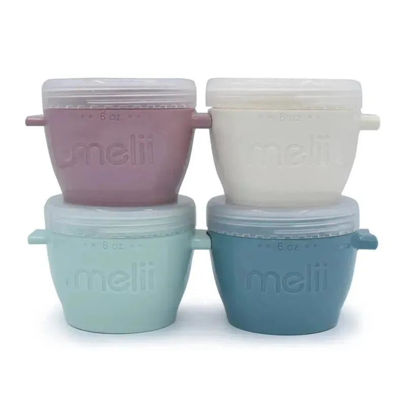 Melii – 4Pk Snap & Go Baby Food Storage Containers, 6 Oz