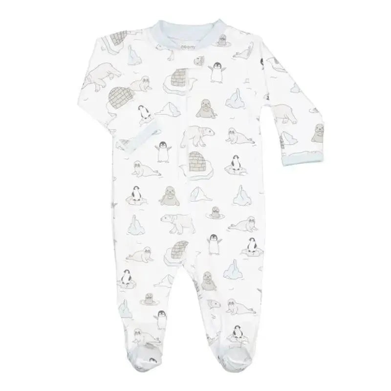 Noomie – Baby Unisex Zipper Footie Arctic