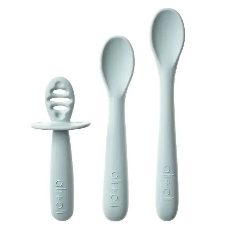 Ali + Oli – 3Pk Multi Stage Spoon Set For Baby, Blue
