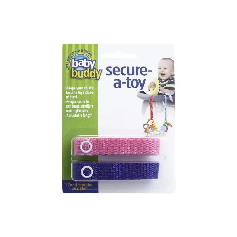 Baby Buddy Secure A Toy Tether, Purple/Pink