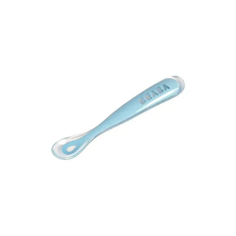 Beaba – First Foods Single Silicone Spoon, Rain