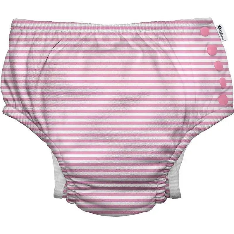 Green Sprouts – Reusable Eco Snap Swim Diaper, Light Pink Pinstripe