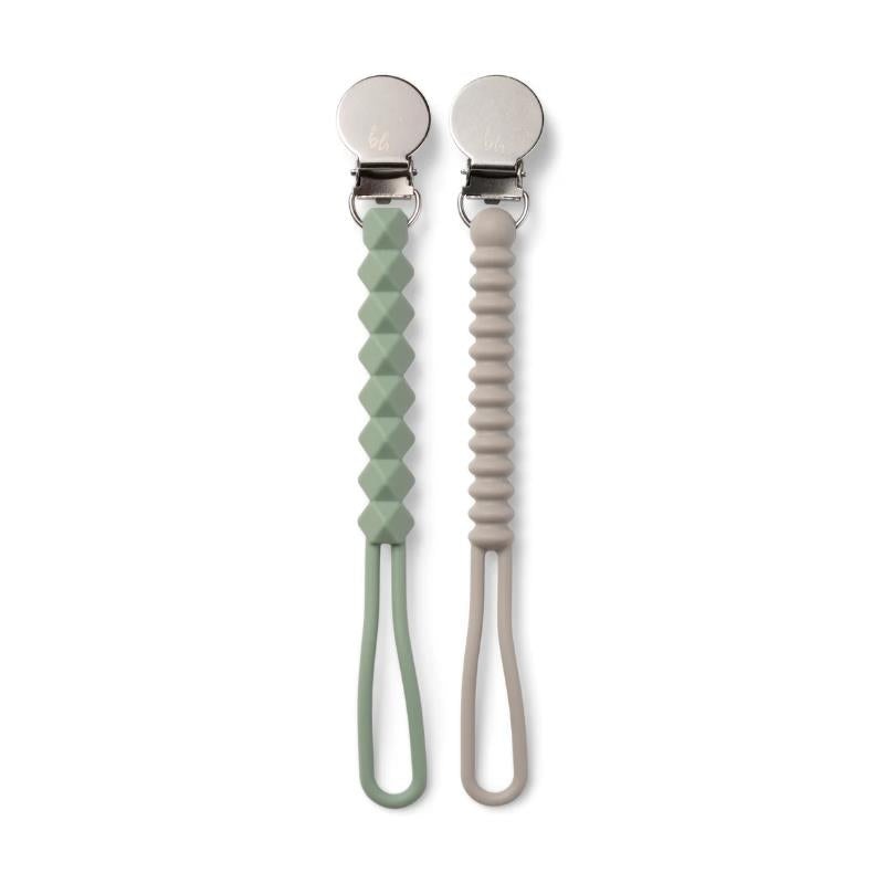 Infantino – All-In-One Pacigrip Silicone Holder 2Pk, Sage Green