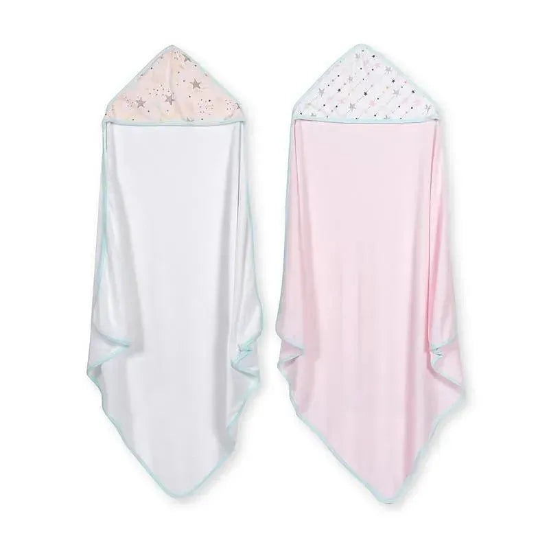 Just Born – 2Pk Love and Sugar Hooded Towels, Pink