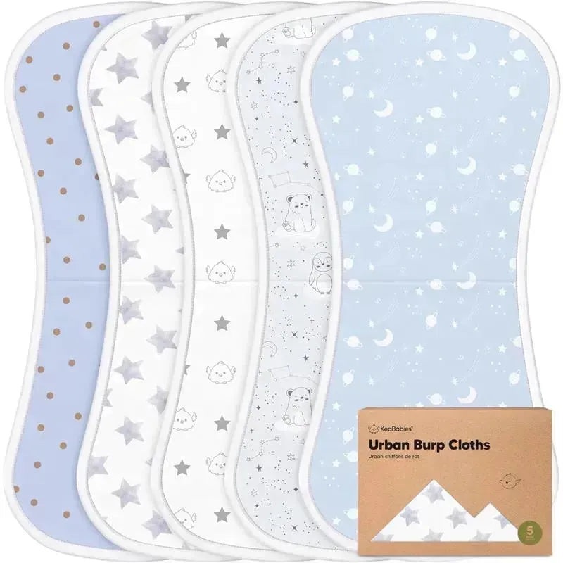 Keababies – 5-Pack Urban Burp Cloths, Constellation
