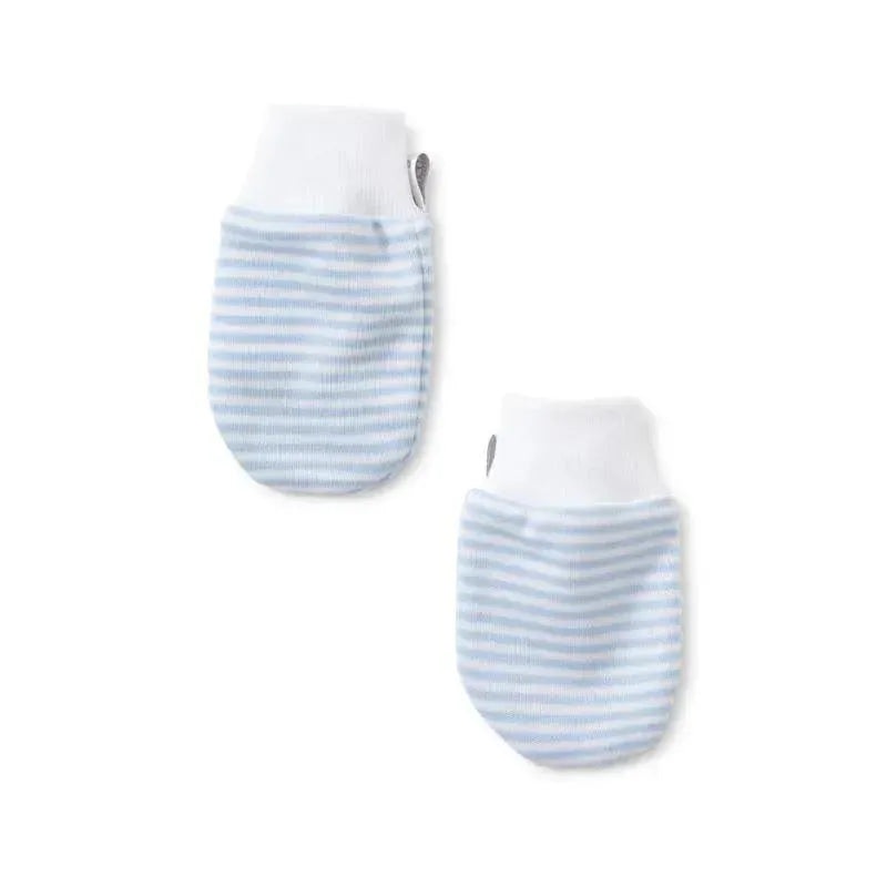 Kissy Kissy – Simple Stripes Mittens, Light Blue