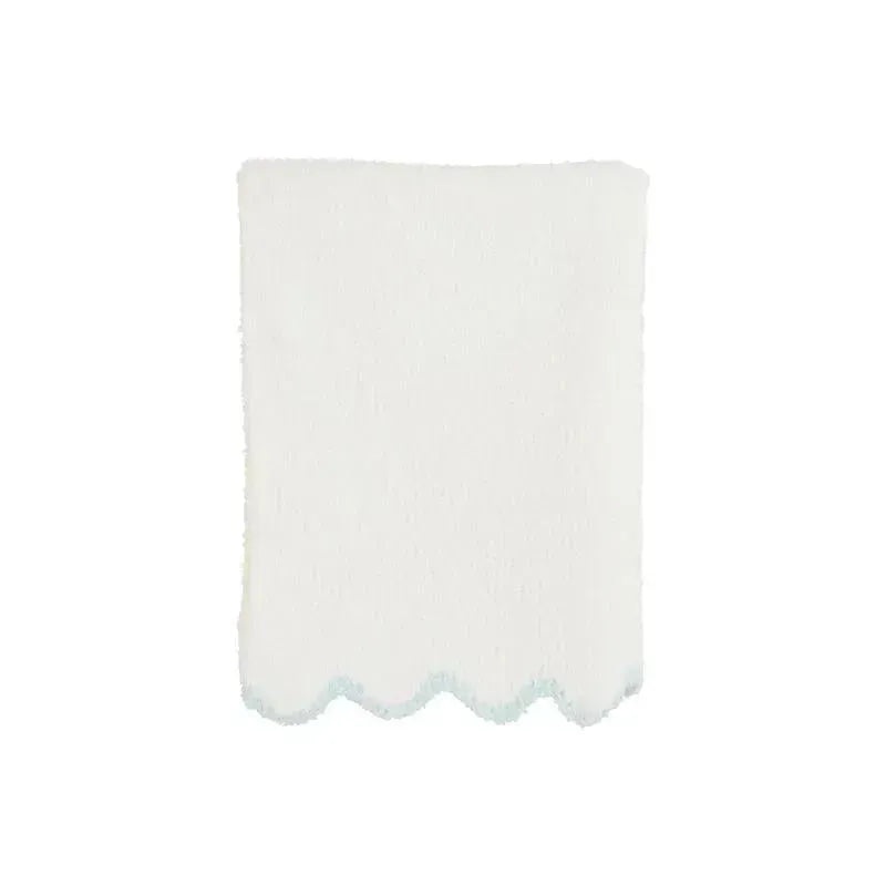 Mud Pie – Blue Scallop Chenille Blanket