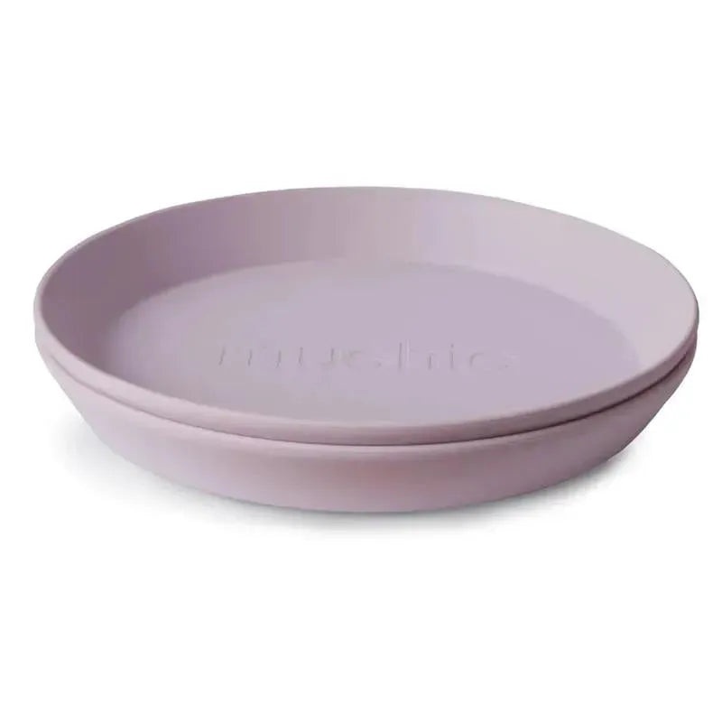 Mushie – 2Pk Round Dinnerware Plates Set, Soft Lilac