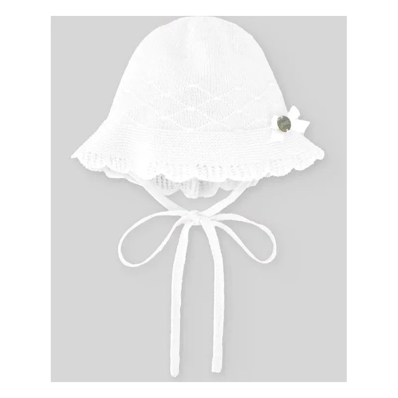 Paz Rodriguez – Baby Knit Newborn Bonnet Linda, Chalk Pink/White