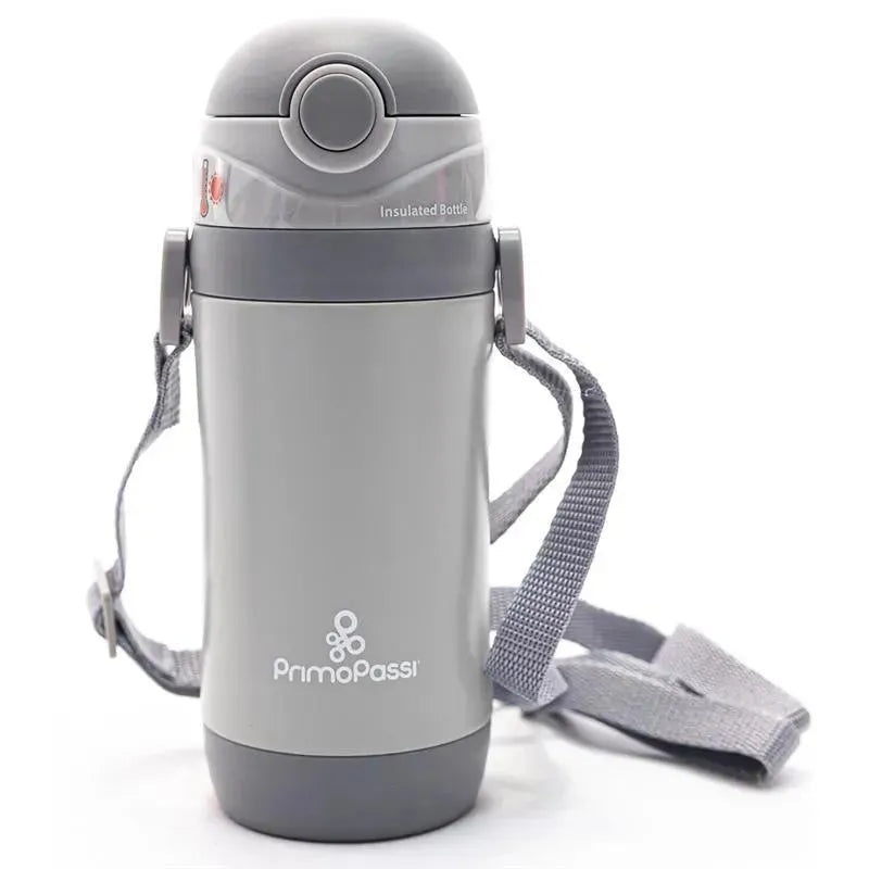 Primo Passi – Insulated Straw Bottle 12oz/350ml, Grey