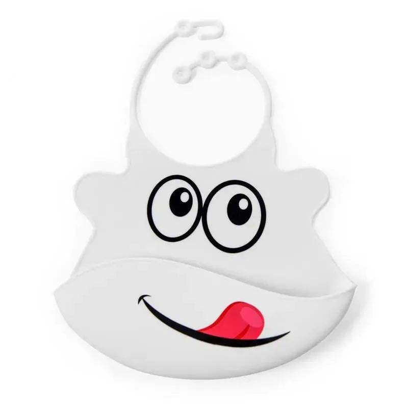 Primo Passi – Silicone Baby Bib, White Face
