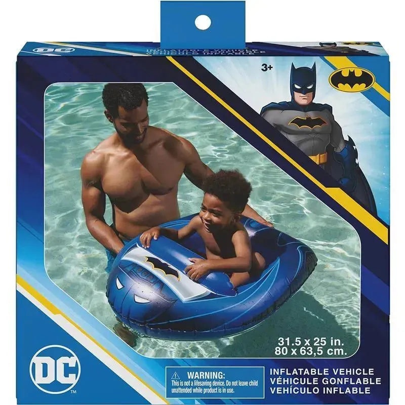 Spin Master – Swimways DC Batman Batmobile Inflatable Water Boat Vehicle, for Kids Aged 3 & Up