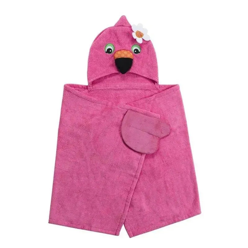Zoocchini – Kids Hooded Towel, Flamingo