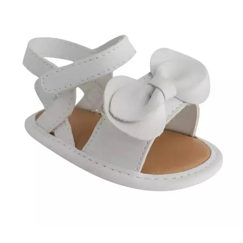 Baby Deer – Baby Girl Waddle Brooke Sandal Soft Sole, White