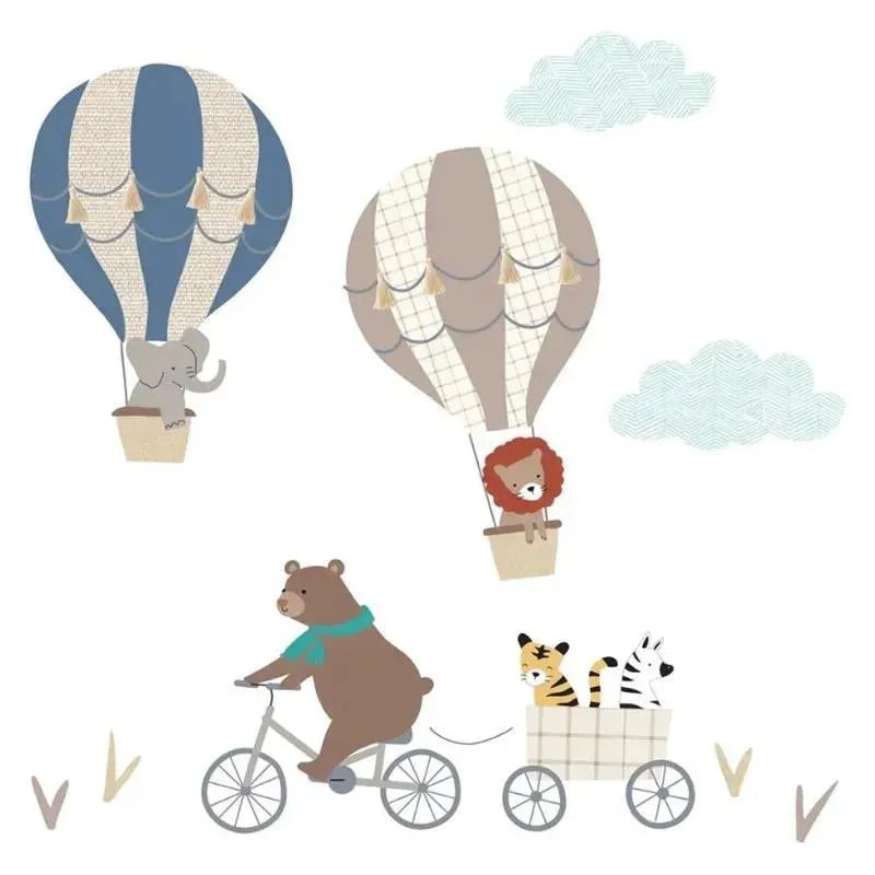 Bedtime Originals – Up Up & Away Hot Air Ballon Animals Wall Decals