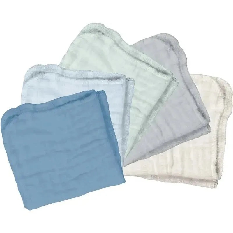 Green Sprouts – 5Pk Absorbent Organic Cotton Muslin Cloths, Blueberry
