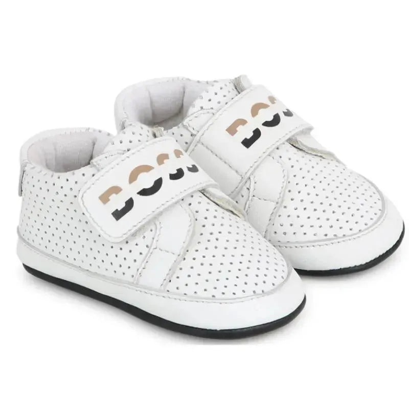 Hugo Boss Baby – Slippers Boy Sneaker, White, Beige And Black