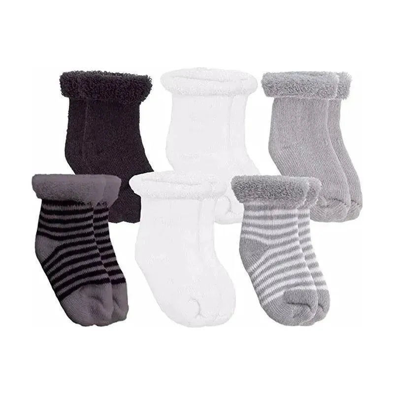 Kushies Baby – 6Pk Socks Terry, 3-6M