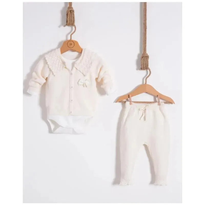 Nipperland – Baby Knitted Cream Outfit Set