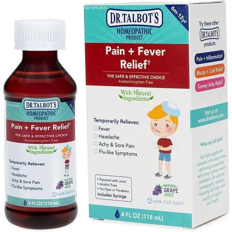 Nuby – 4 Oz Homeopathic Dr Talbots Pain And Fever Relief