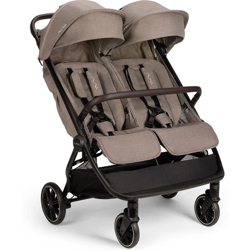 Nuna – TRVL Dubl Lightweight Side by Side Double Stroller, Cedar