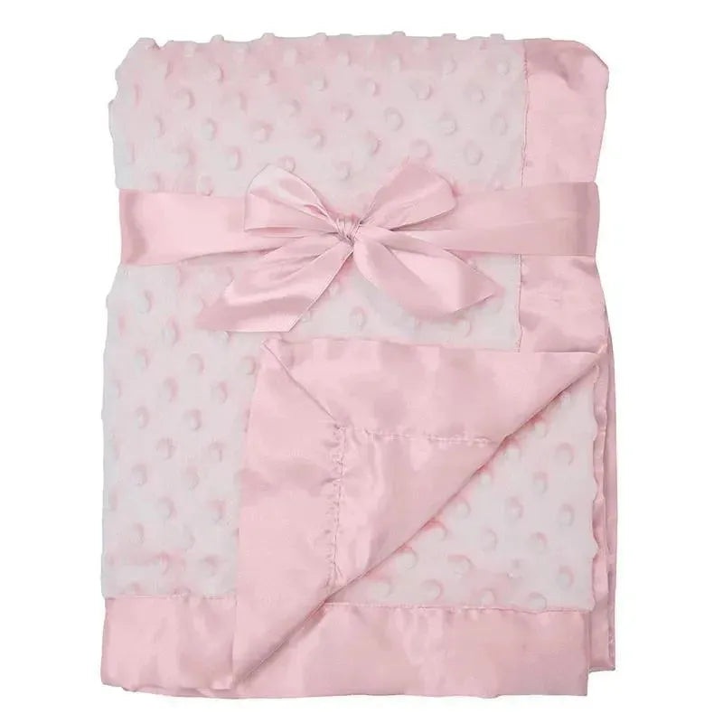American Baby – Heavenly Soft Chenille Minky Dot Receiving Blanket, Pink