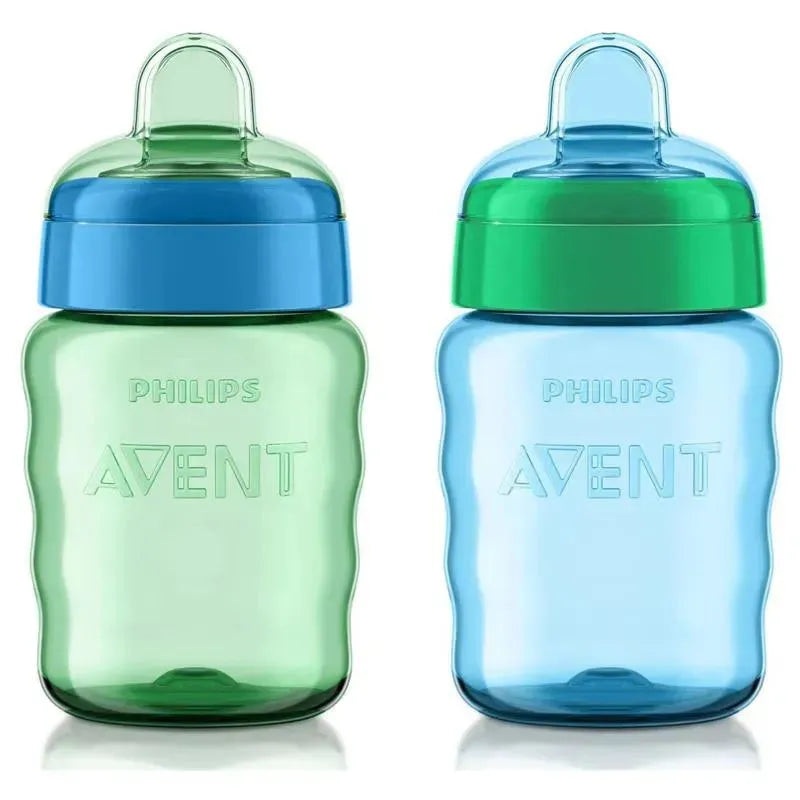 Avent – 2Pk My Easy Sippy Cup, Blue/Green, 9Oz
