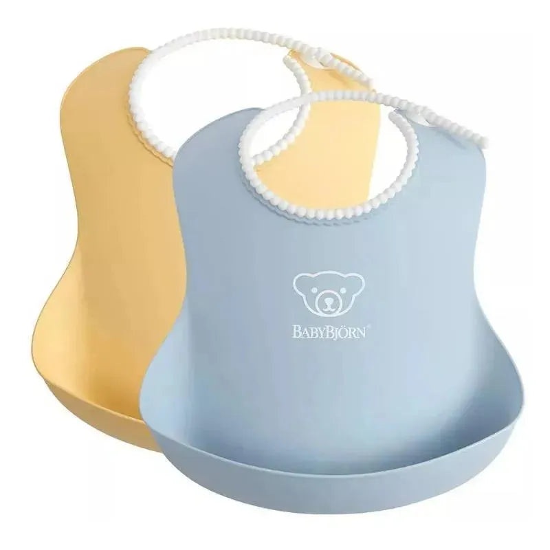 Babybjorn – 2Pk Baby Bib Powder Yellow/Powder Blue