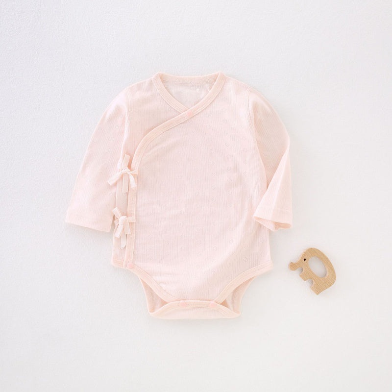 Cotton Long Sleeve Bodysuit – Pink Pink 0-3 M