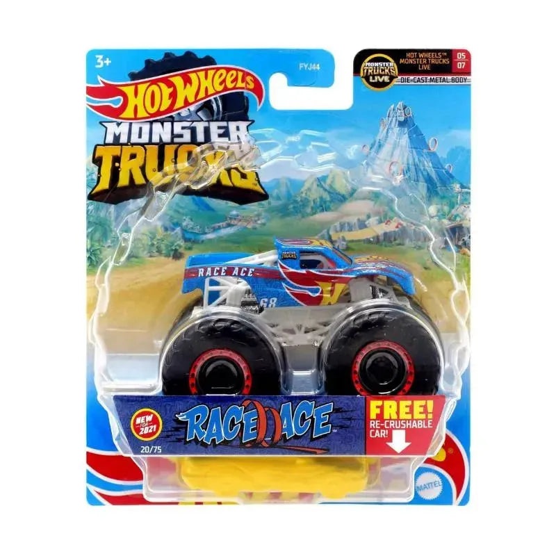 Hot Wheels – Monster Trucks Die-Cast Car, Race Ace