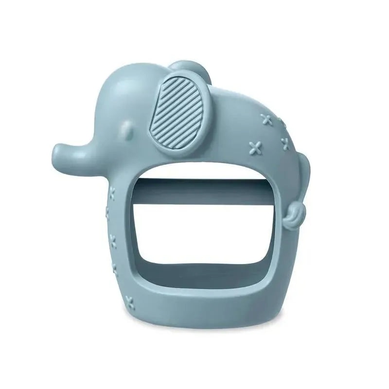 Itzy Ritzy – Bitzy Grip Silicone Developmental Teether with Easy-to-Hold Hand Grip, Elephant