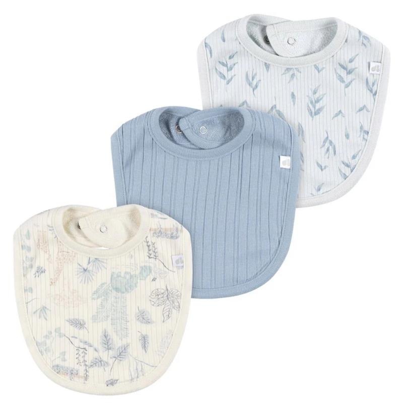 Just Born – 3Pk Bibs Boy One Size Blue