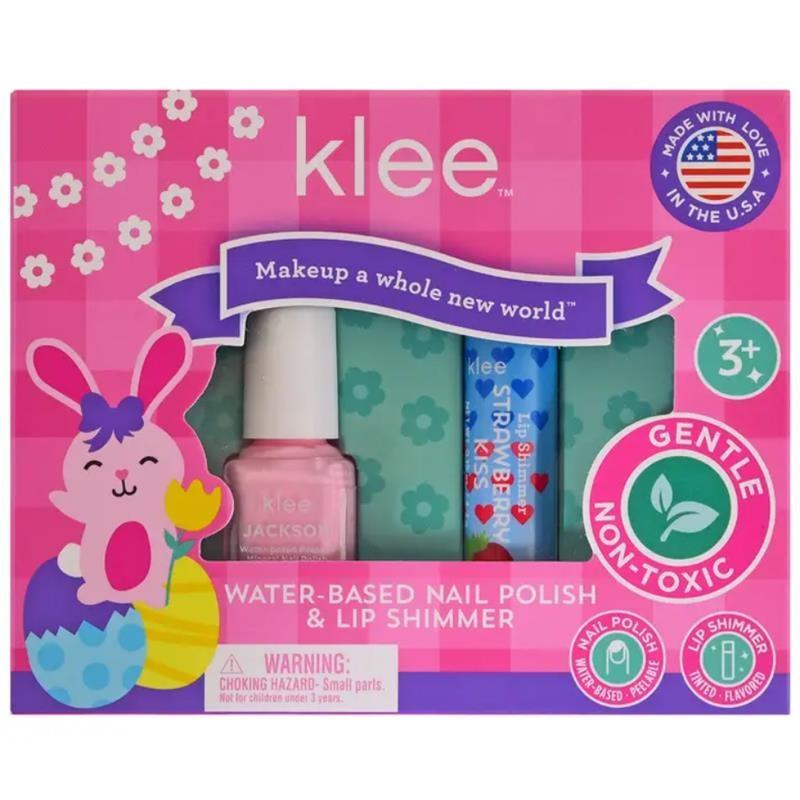 Klee Naturals – Hopping Pink Easter Nail Polish Lip Shimmer Set