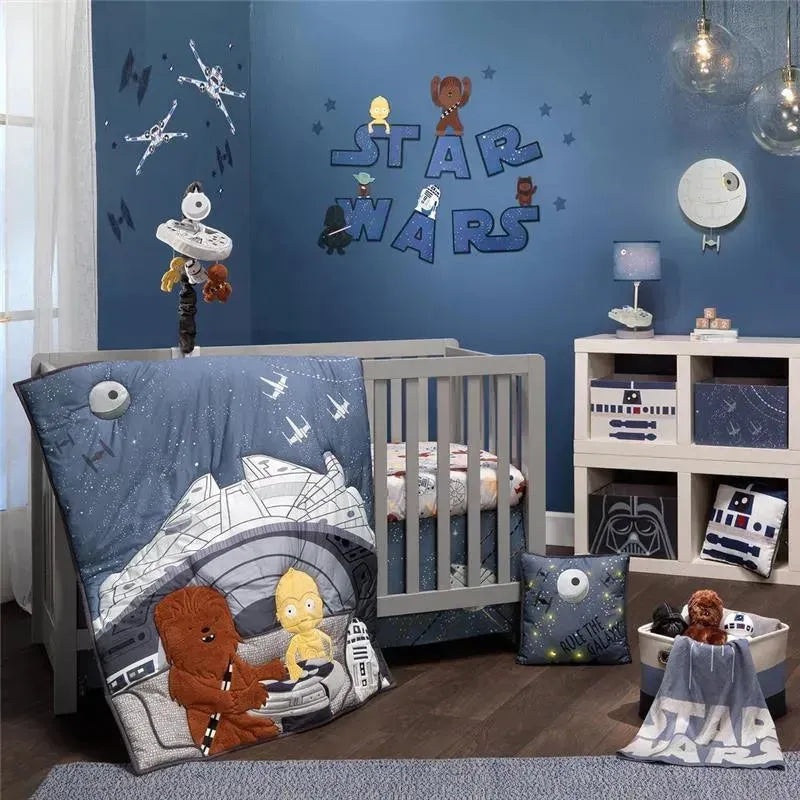 Lambs & Ivy – 3Pk Baby Bedding Set Stars Wars Millennium Falcon