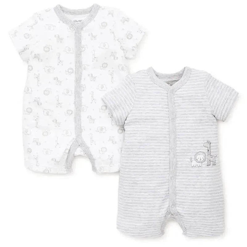 Little Me Safari 2-Pack Romper – Grey