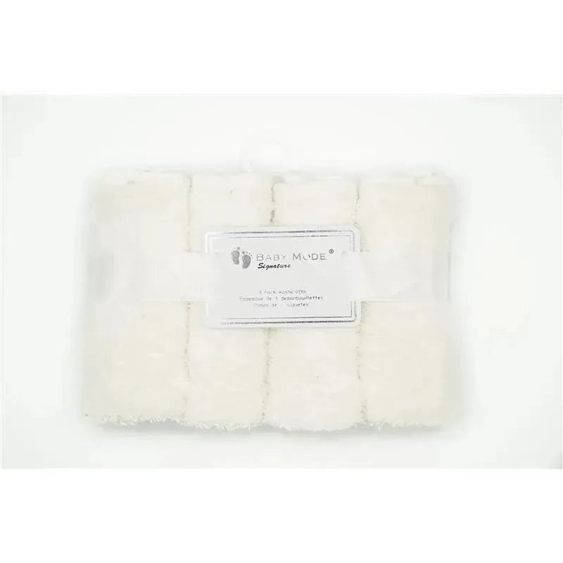 Rose Textiles All White Baby Washcloths