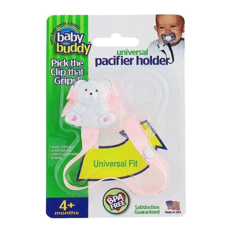 Baby Buddy – Universal Pacifier Holder, Light Pink