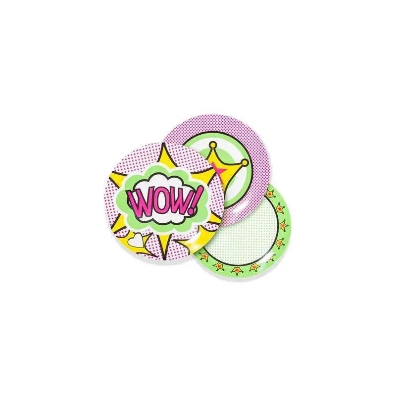 Booginhead 3-Piece Plate Set, Super Power Wow