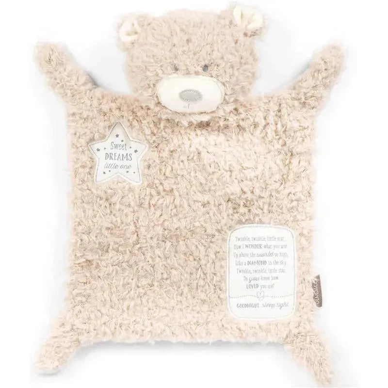 DEMDACO – Fuzzy Brown Bear Sweet Dreams Polyester Plush Blankie