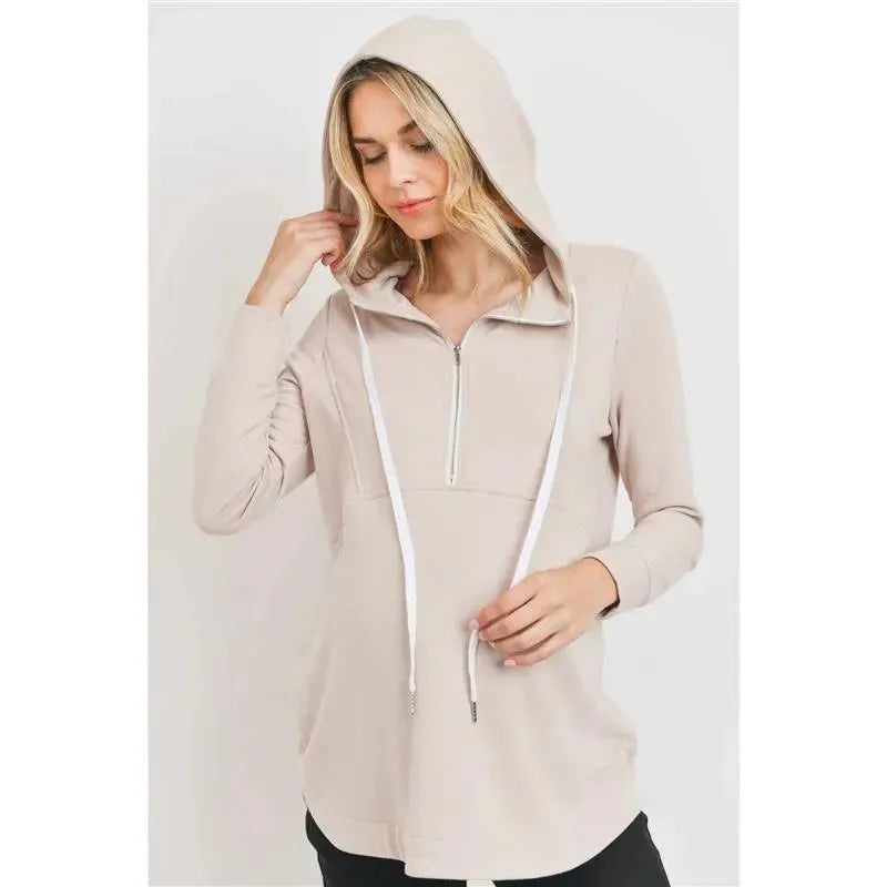 Hello Miz – Maternity Heavy Brushed French Terry Nursing Hoodie