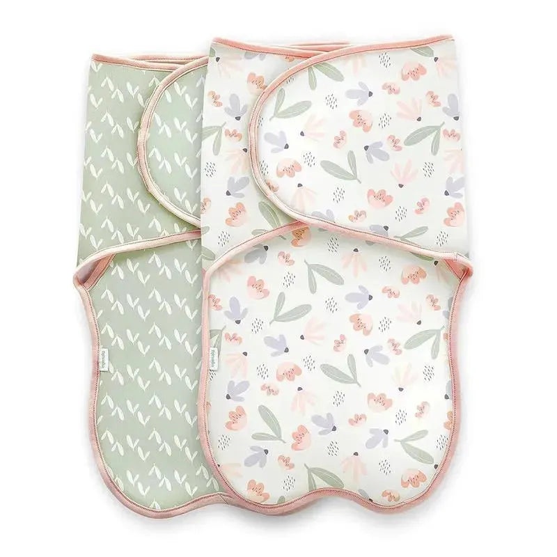 Kids II – 2Pk Ingenuity Farewell Fuss Swaddle, Posy/Floral