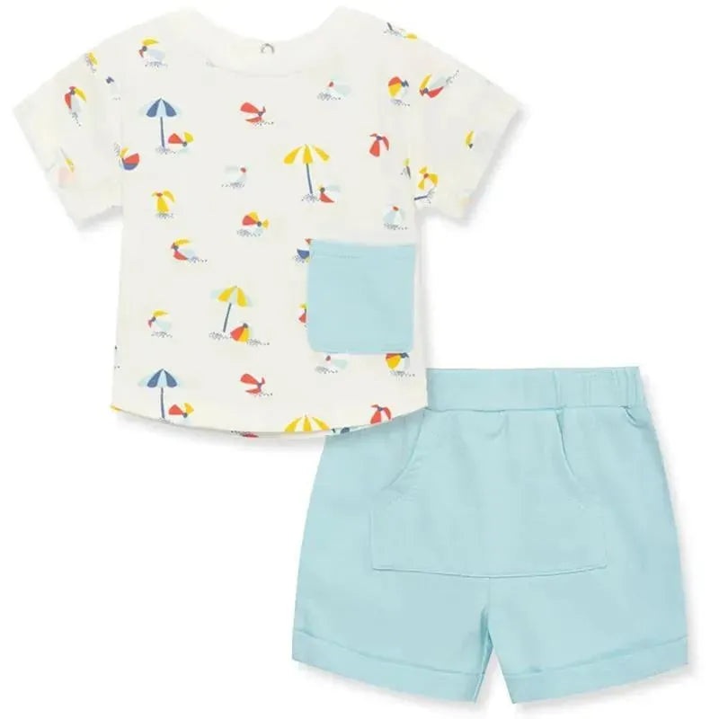 Little Me – 2Pk Focus Kids Coastal Short Set