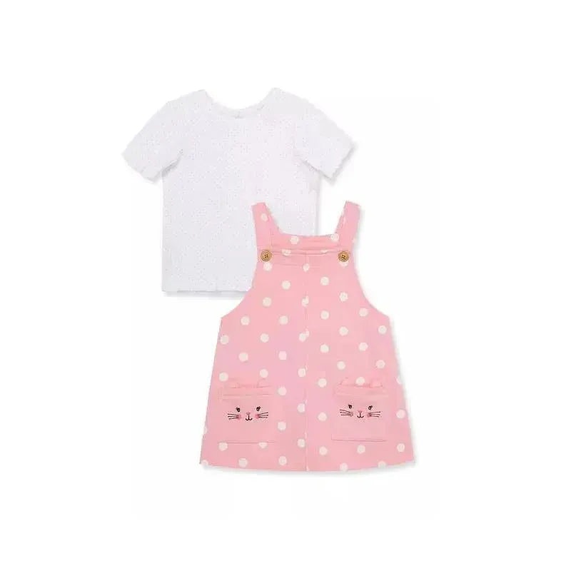 Little Me Kitty Knit Jumper Set – Pink