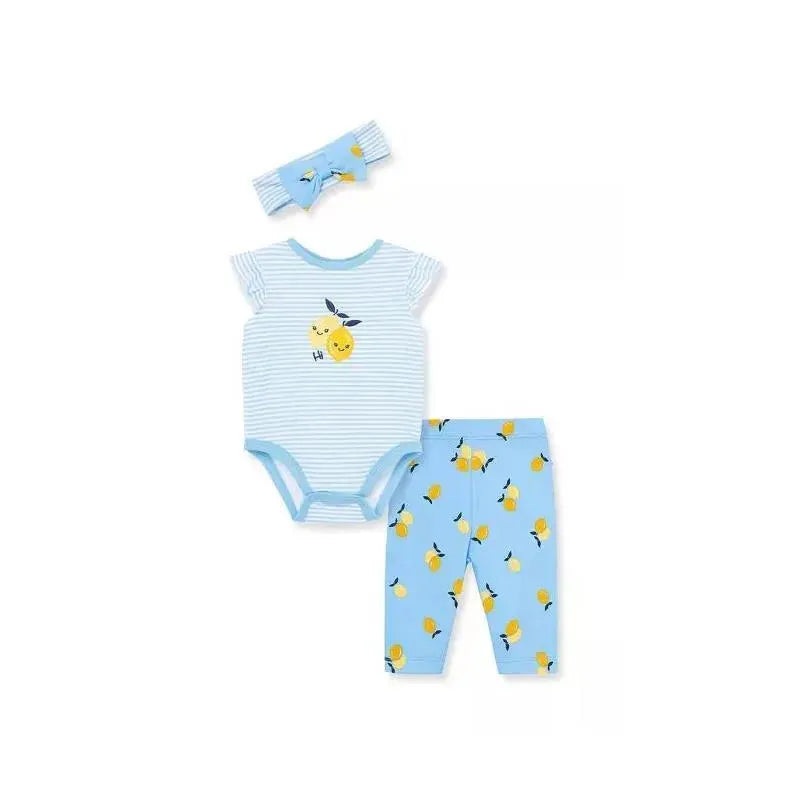 Little Me Lemons Bodysuit Pant – Blue