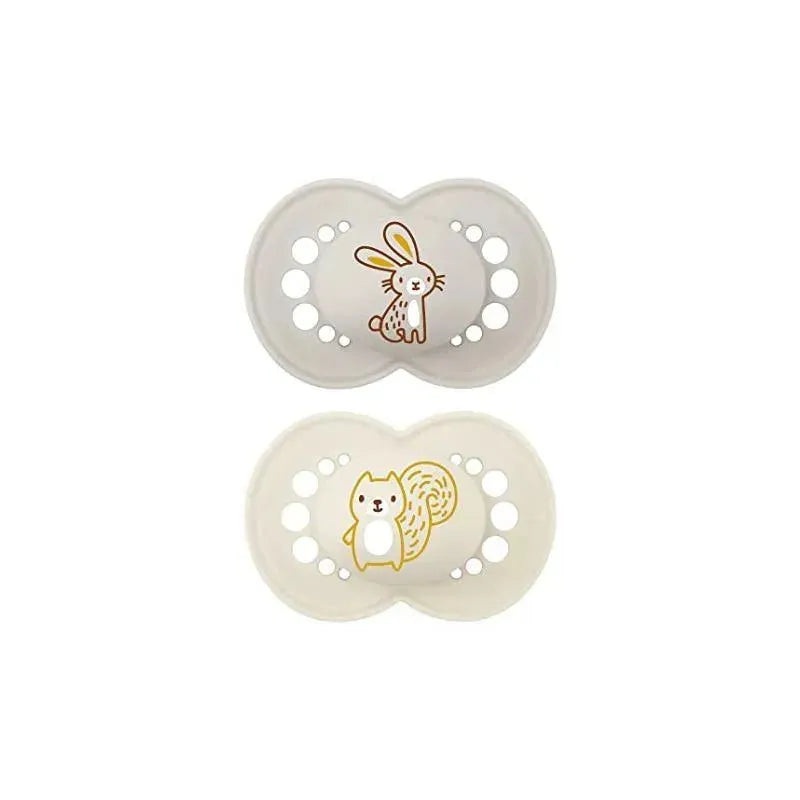 MaM Original Matte Baby Pacifier 2 PAck Grey& Beige 6-16M