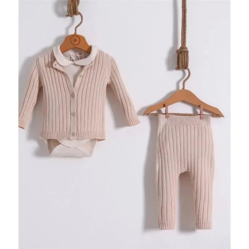 Nipperland – Baby Knitted Outfit Cream Contemporary